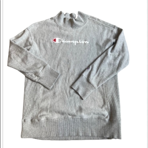 𝅺CHAMPION vintage mock turtleneck logo sweatshirt size small - Picture 1 of 7